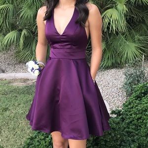 Plum Homecoming dress